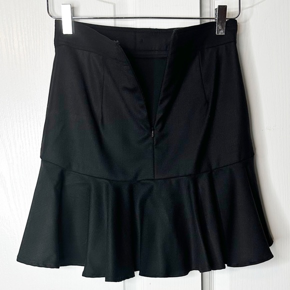 NWT Veronica Beard Black Morrison Sailor Flounce Mini Skirt Size 0 - Picture 4 of 11